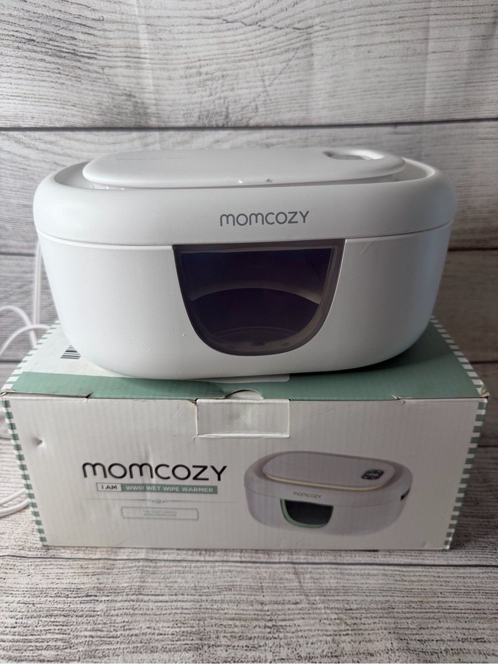 Momcozy White Baby Wipe Warmer - Gentle Warmth for Comfortable Changes